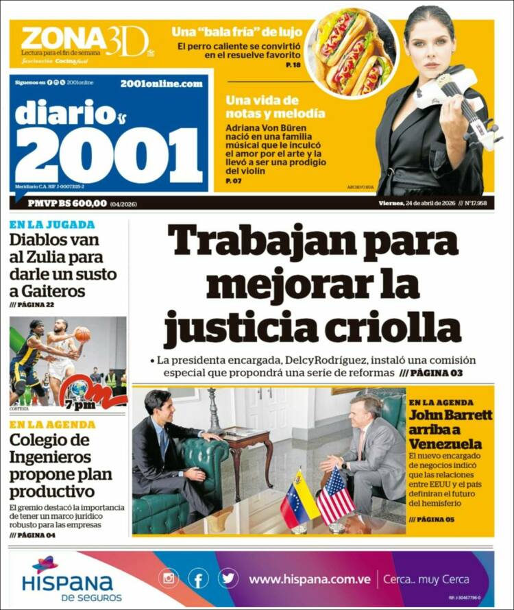 Portada de 2001 - Dosmiluno (Venezuela)