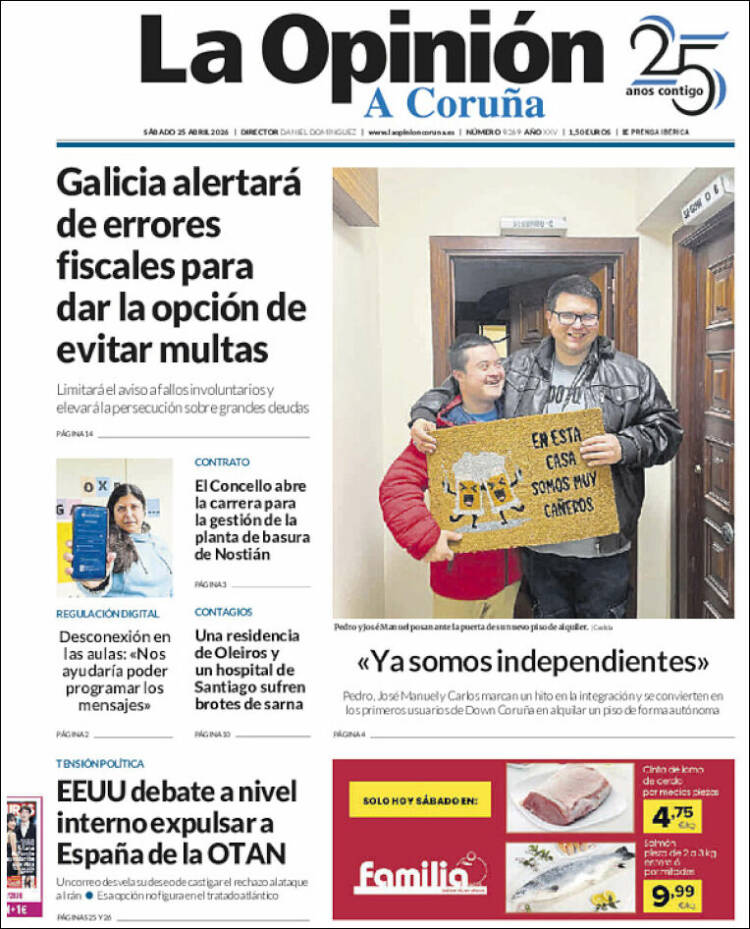 Portada de La Opinión de A Coruña (Spain)