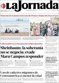 Portada de La Jornada (Mexique)