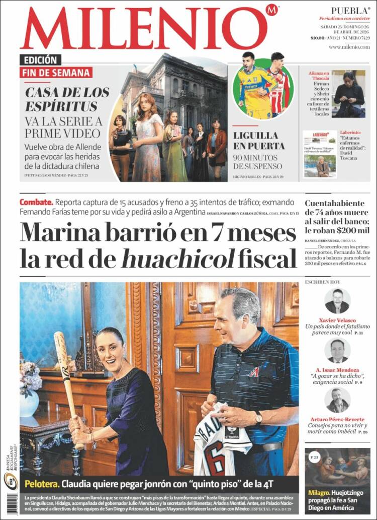 Portada de Milenio de Puebla (M&eacute;xico)