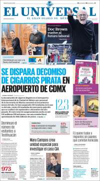 Portada de El Universal (Mexique)