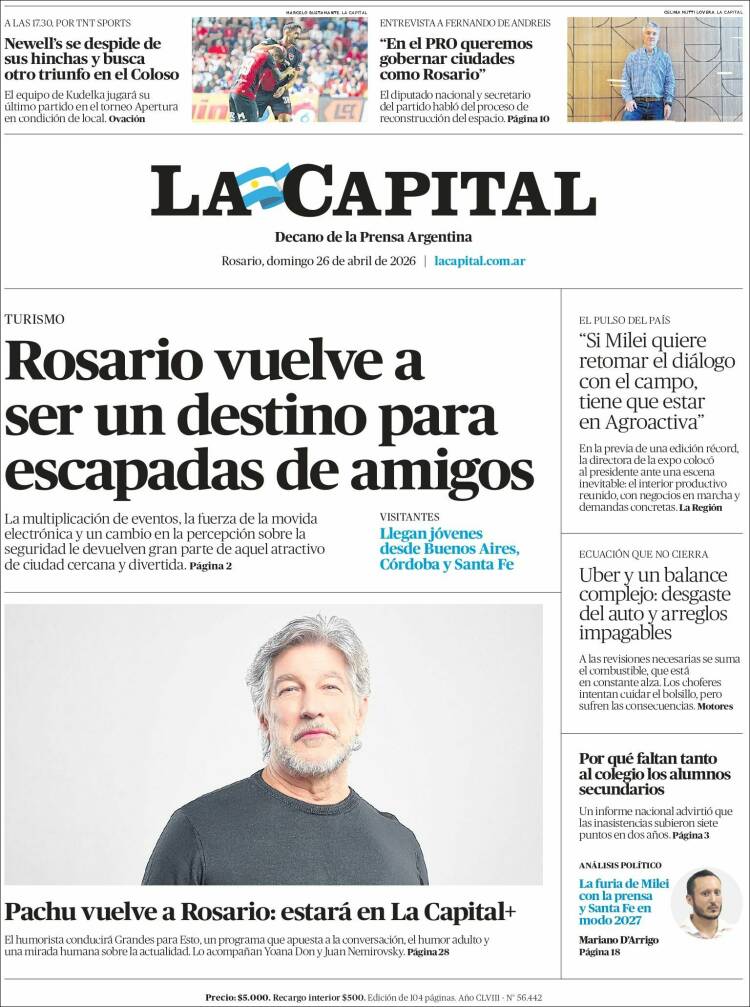Portada de La Capital - Rosario (Argentina)