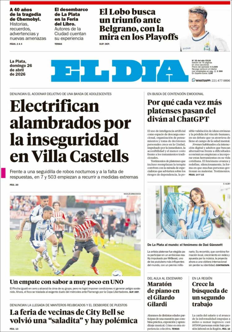 Portada de El Día de la Plata (Argentina)