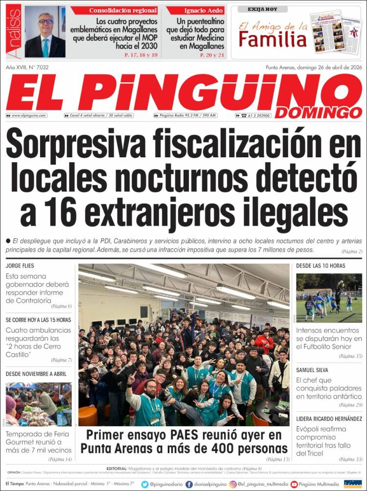 Portada de El Pingüino (Chile)