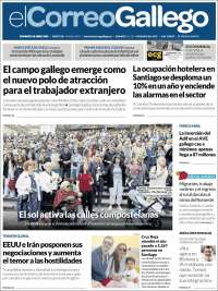 Portada de El Correo Gallego (Espa&ntilde;a)