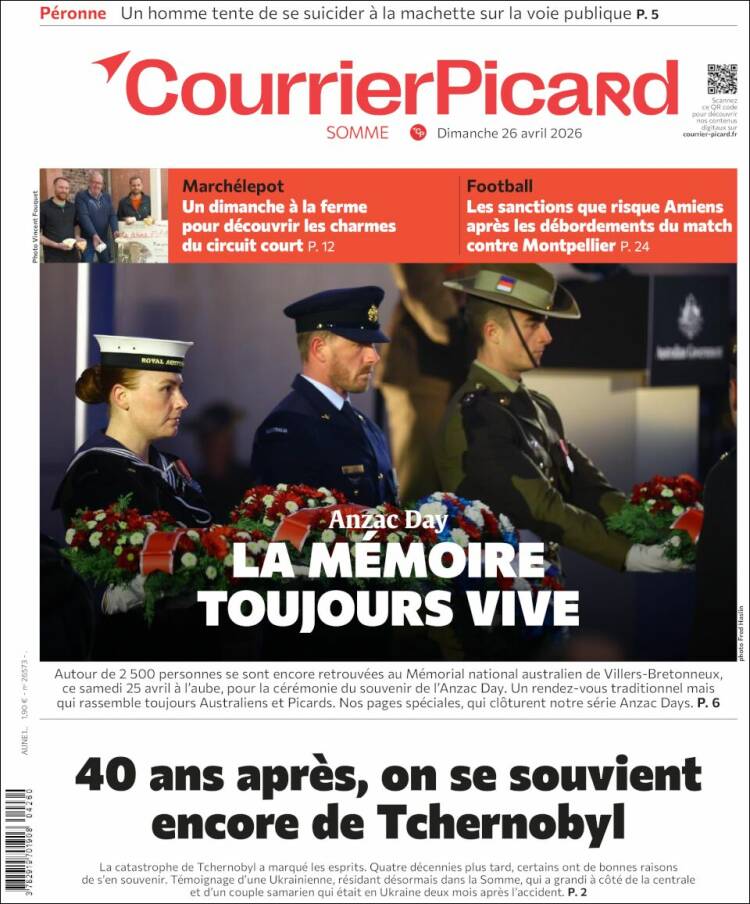 Portada de Courrier Picard (Francia)