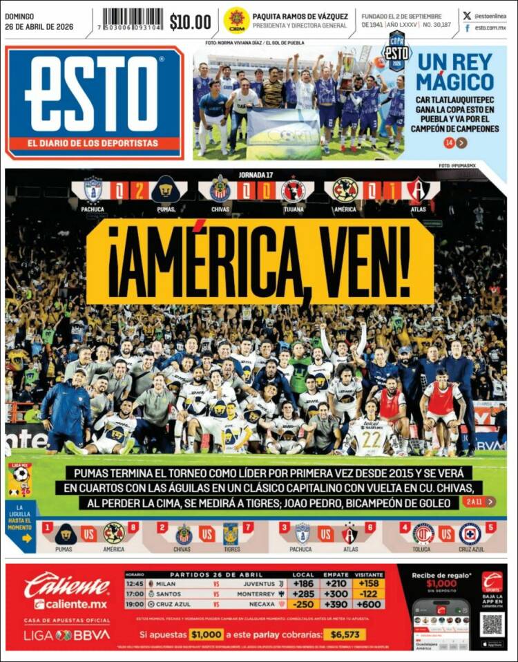 Portada de Esto (M&eacute;xico)