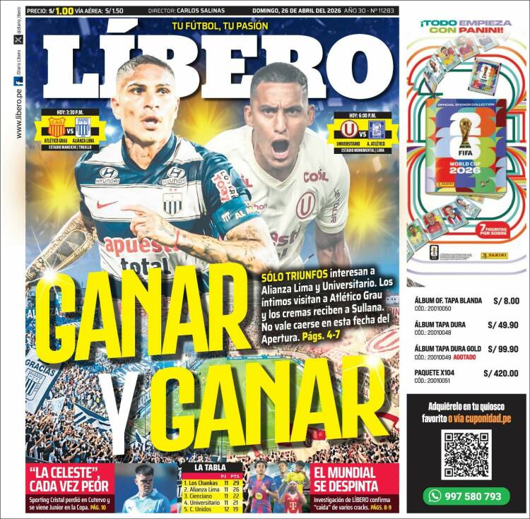Portada de Líbero (Per&uacute;)