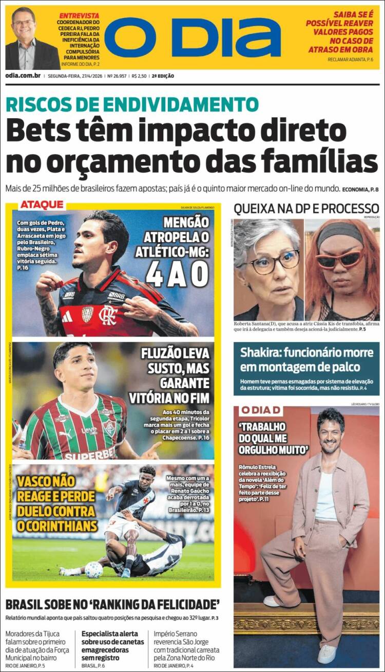 Portada de O Dia (Brasil)