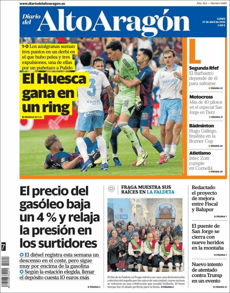 Portada de Diario del AltoAragón (Espa&ntilde;a)