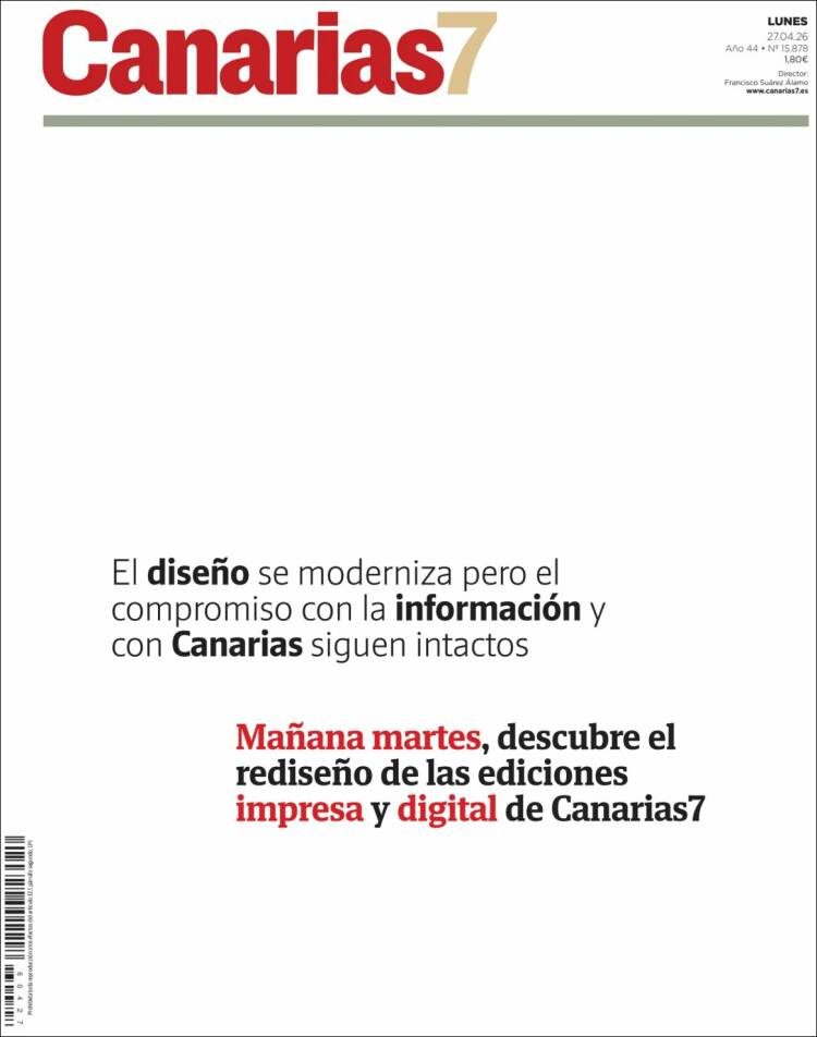 Portada de Canarias 7 (Espa&ntilde;a)