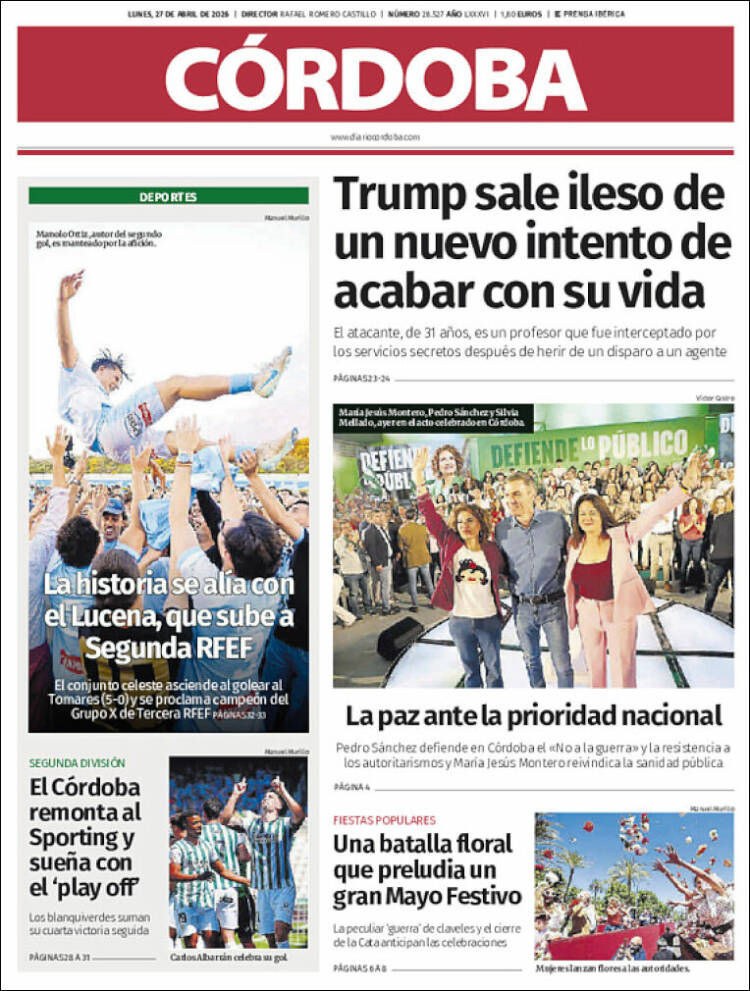 Portada de Diario de Córdoba (Espa&ntilde;a)