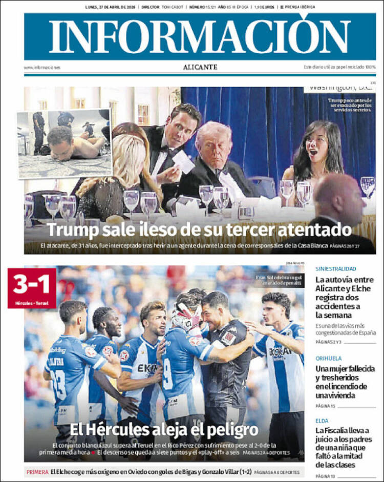 Portada de Diario Información (Espa&ntilde;a)