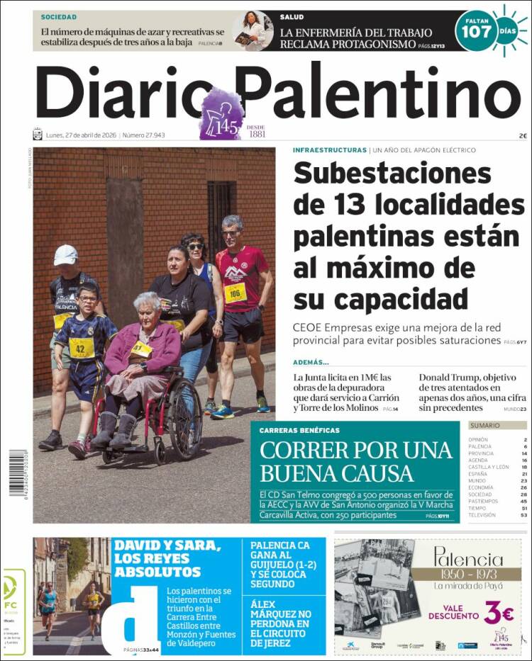 Portada de Diario Palentino (Espa&ntilde;a)