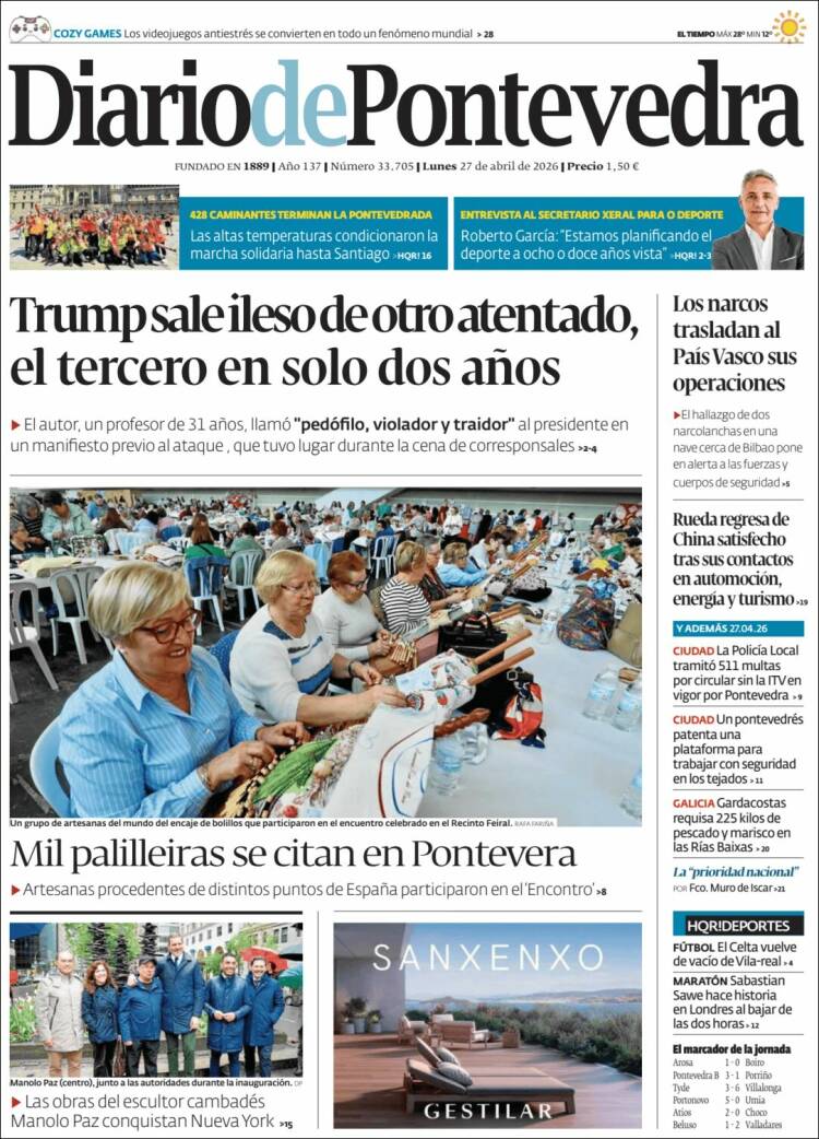 Portada de Diario de Pontevedra (Espa&ntilde;a)