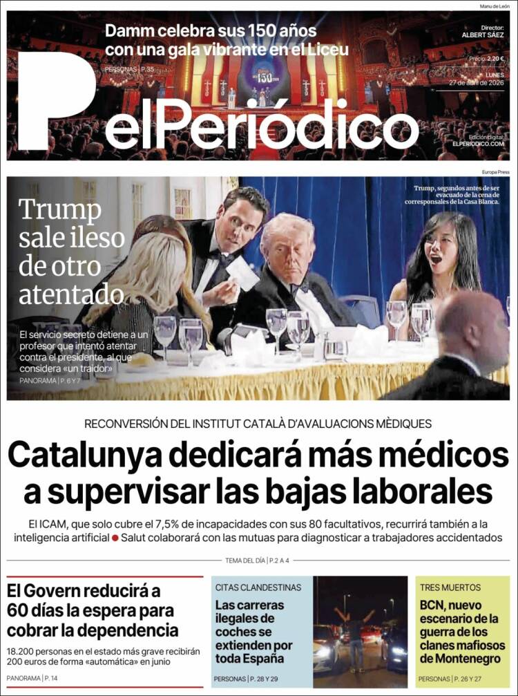 Portada de El Periódico (Espa&ntilde;a)