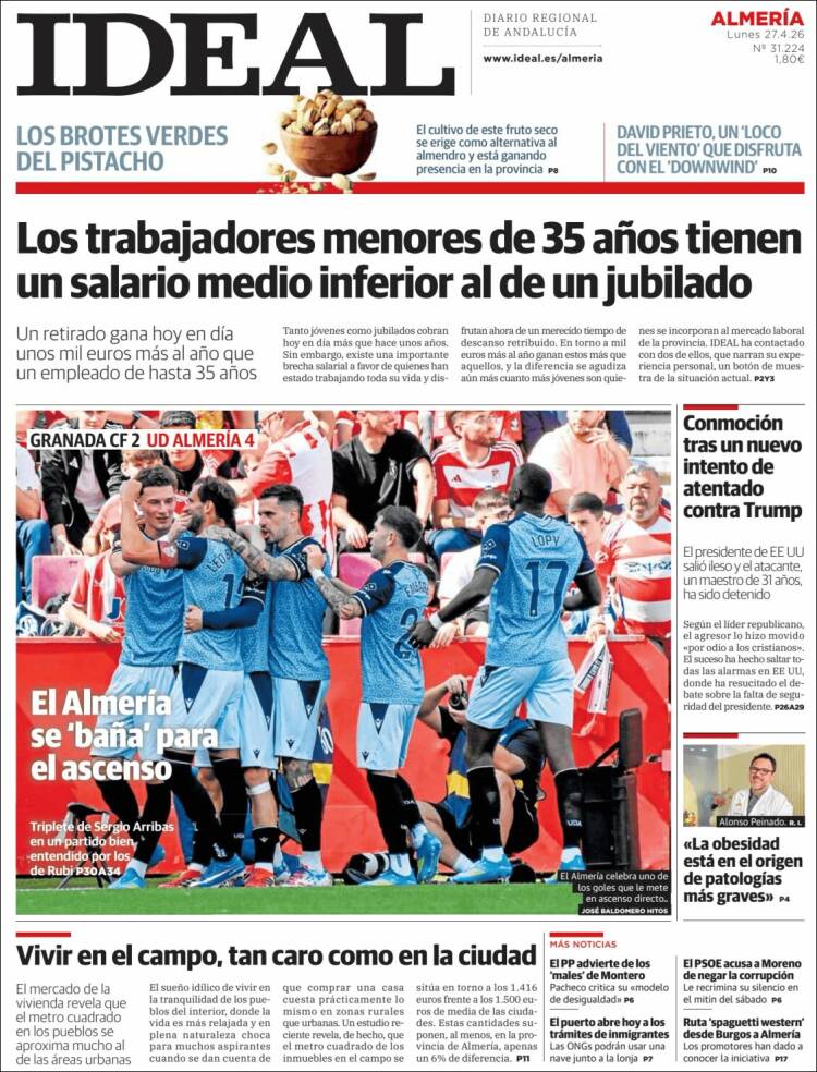 Portada de Ideal Almeria (Espa&ntilde;a)