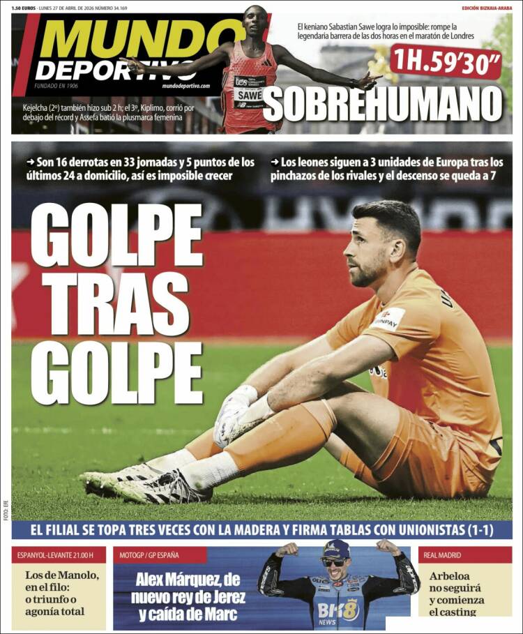 Portada de Mundo Deportivo Bizkaia (Espa&ntilde;a)
