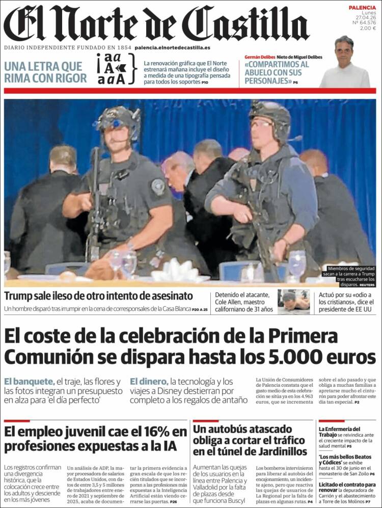 Portada de Norte de Castilla - Palencia (Espa&ntilde;a)
