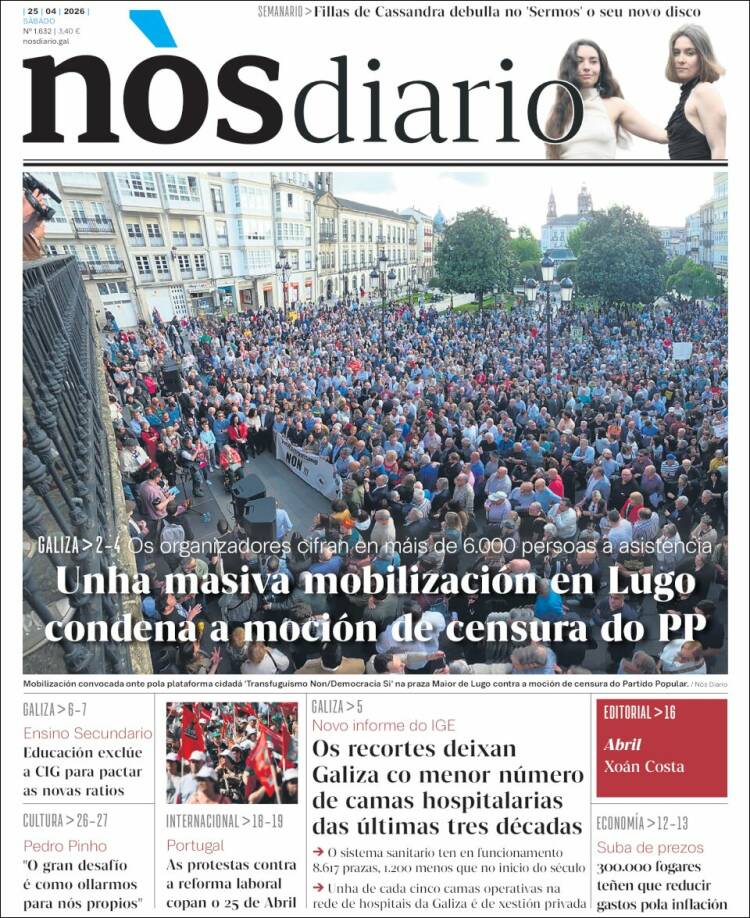 Portada de Nòs Diario (Espa&ntilde;a)