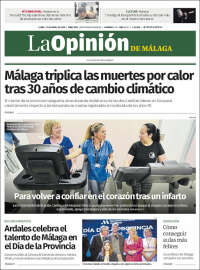 Portada de La Opinión de Málaga (Espa&ntilde;a)