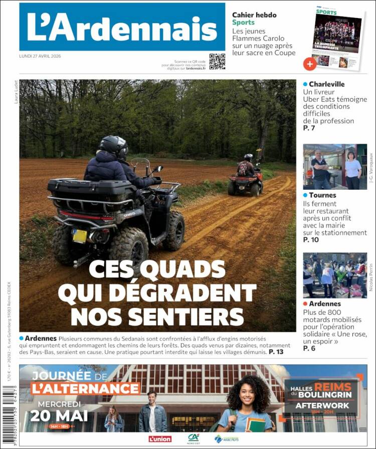 Portada de L'Ardenais (Francia)