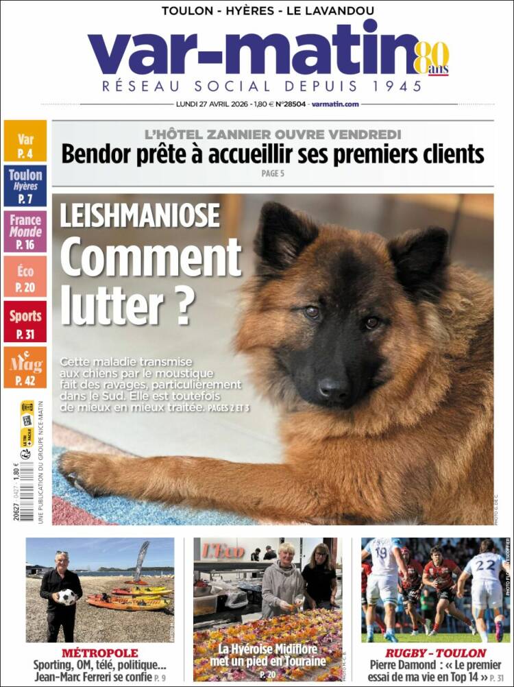 Portada de Var-Matin (Francia)