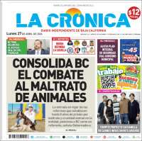 Portada de La Crónica de Baja California (M&eacute;xico)