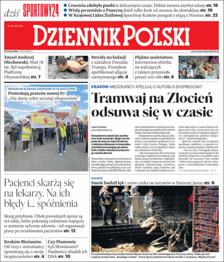 Portada de Dziennik (Polonia)