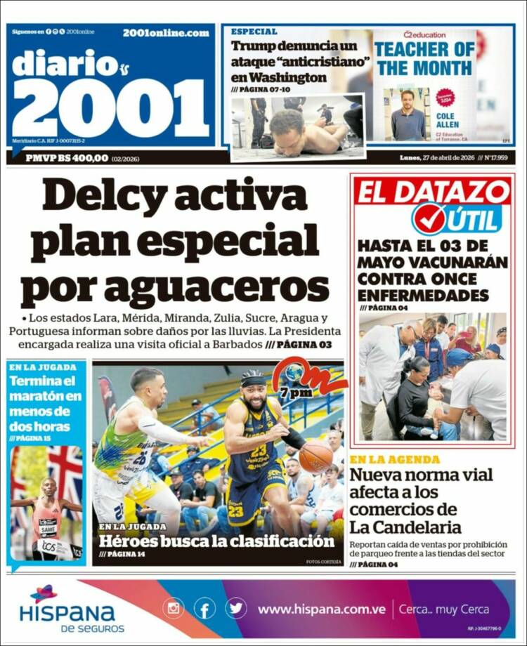 Portada de 2001 - Dosmiluno (Venezuela)