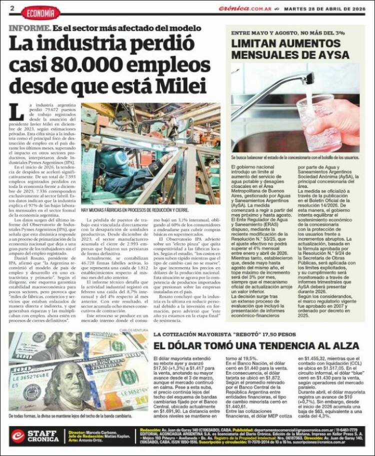 Portada de La Voz del Chaco (Argentina)