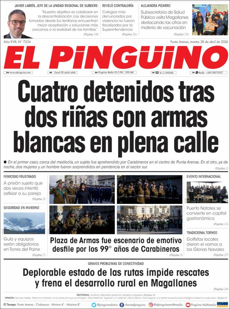 Portada de El Pingüino (Chile)