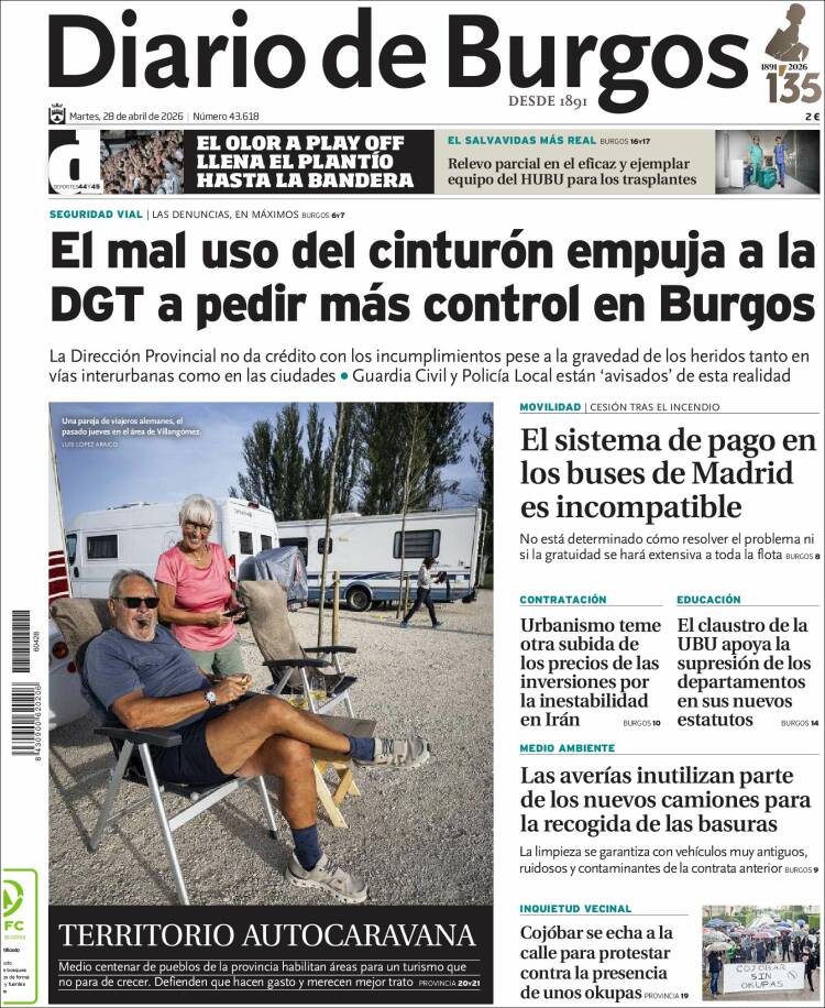 Portada de Diario de Burgos (Espa&ntilde;a)