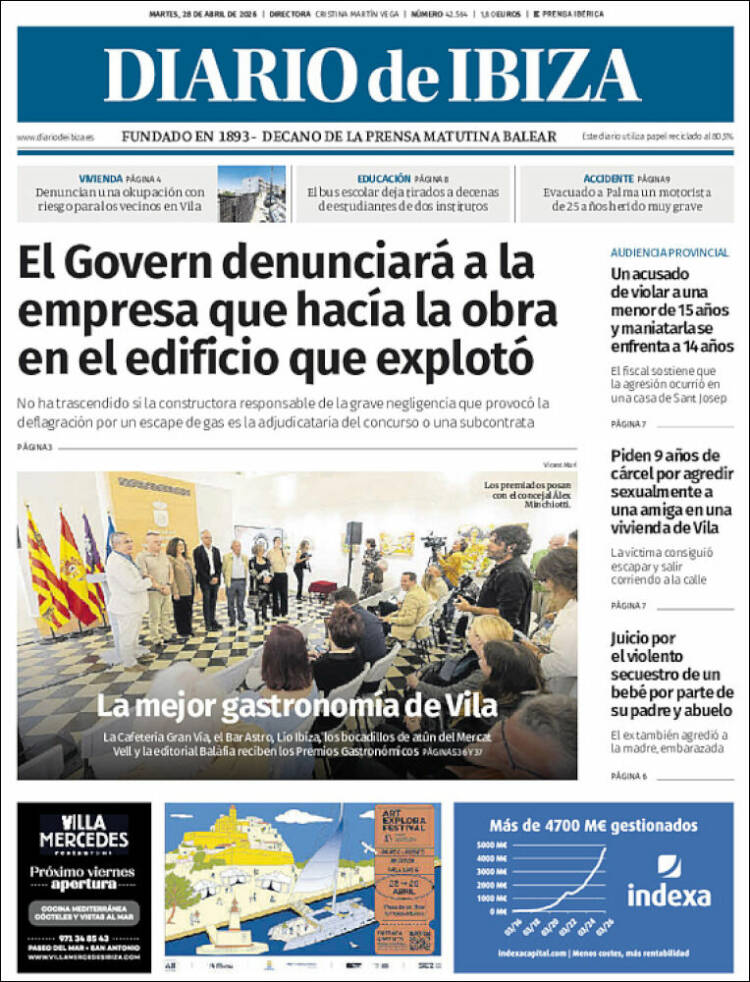 Portada de Diario de Ibiza (Espa&ntilde;a)