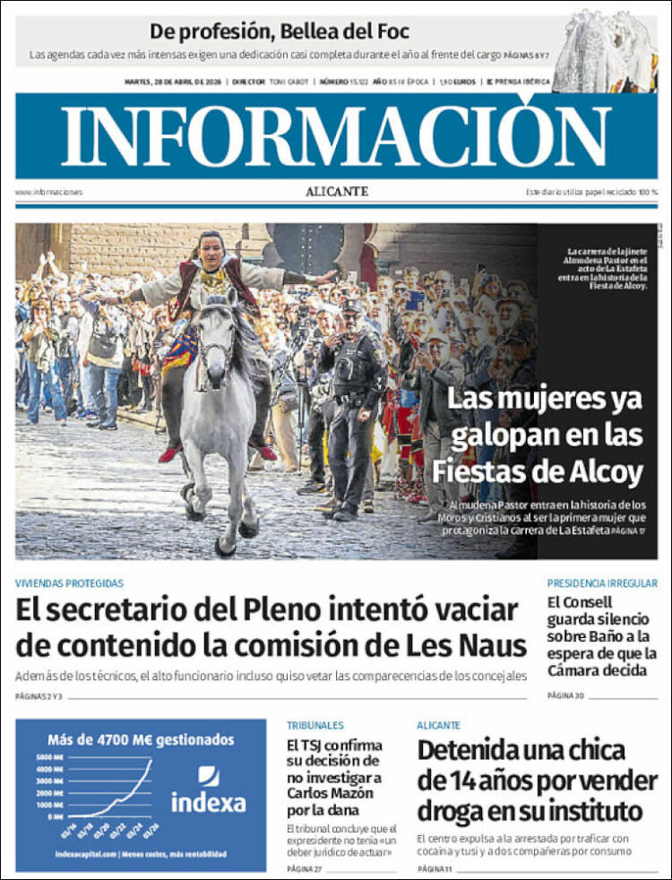Portada de Diario Información (Espa&ntilde;a)