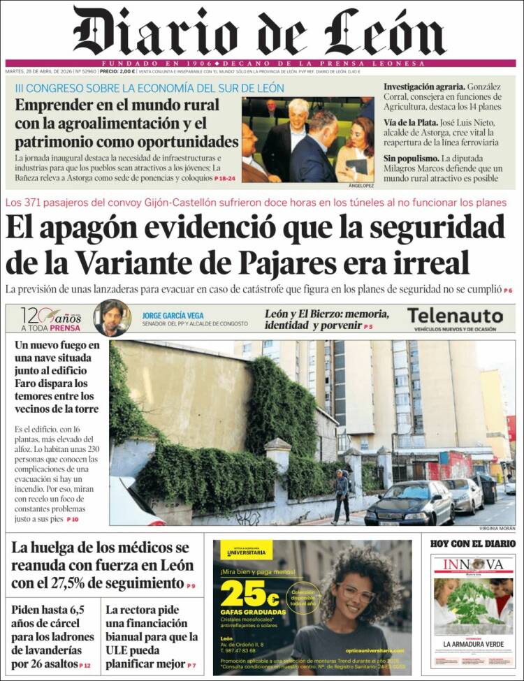 Portada de Diario de León (Espa&ntilde;a)