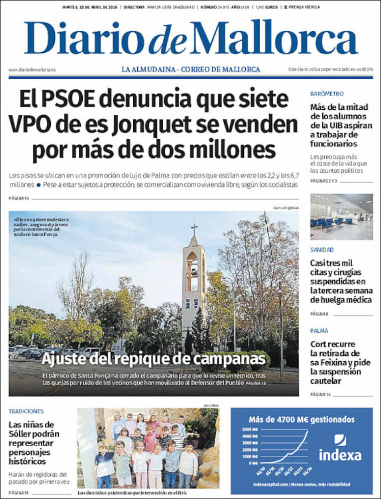 Portada de Diario de Mallorca (Espa&ntilde;a)