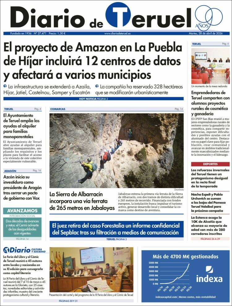 Portada de Diario de Teruel (Espa&ntilde;a)
