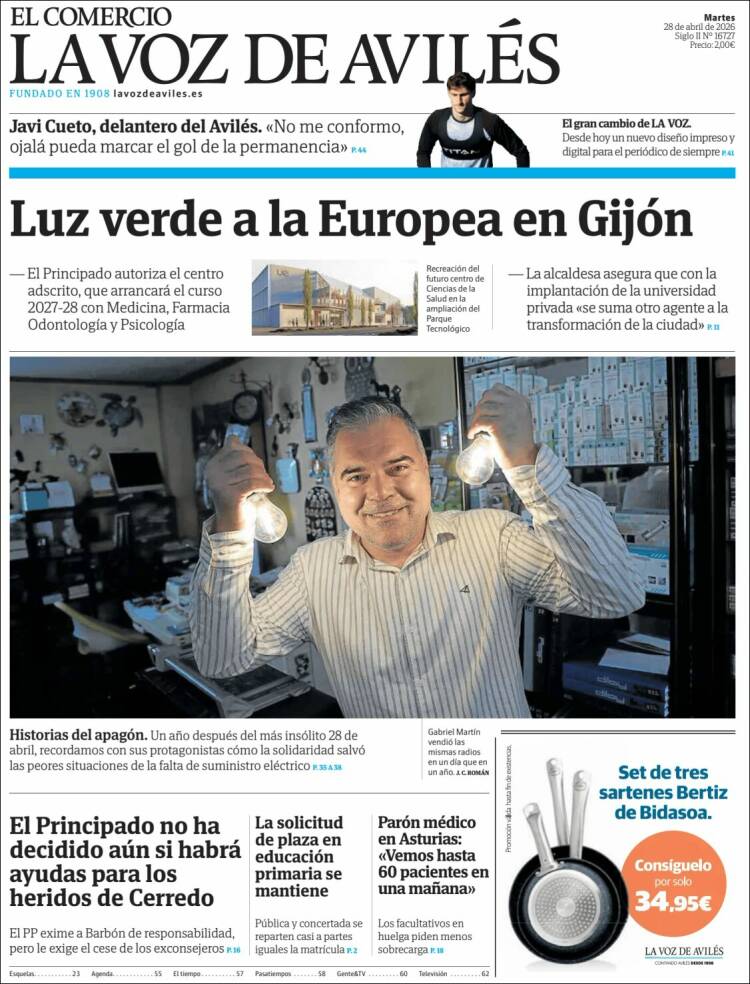 Portada de El Comercio - Avilés (Espa&ntilde;a)
