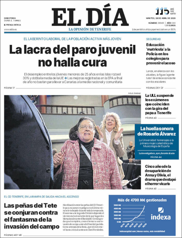 Portada de El Día (Espa&ntilde;a)