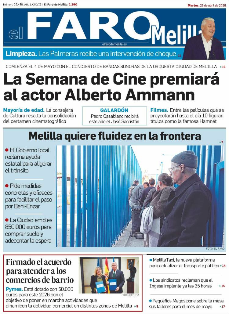 Portada de El Faro de Melilla (Espa&ntilde;a)