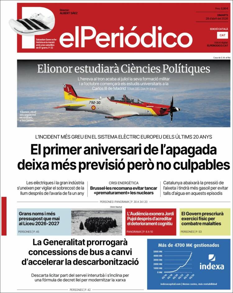 Portada de El Periódico de Catalunya (Espa&ntilde;a)
