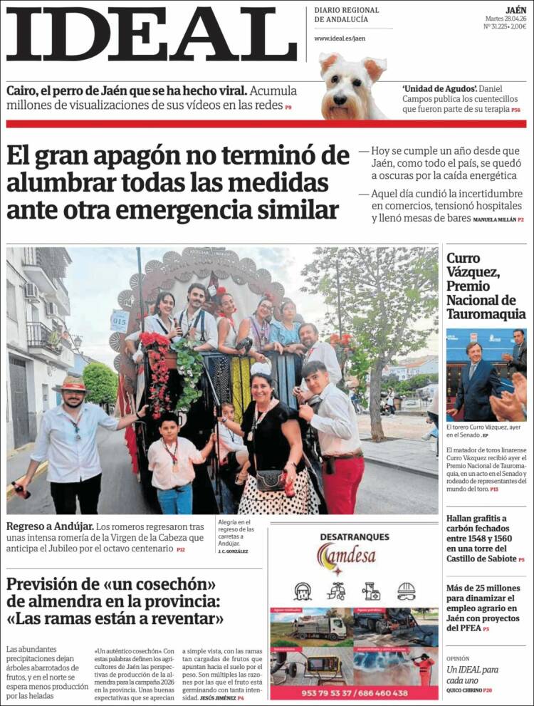 Portada de El Ideal de Jaén (Espa&ntilde;a)