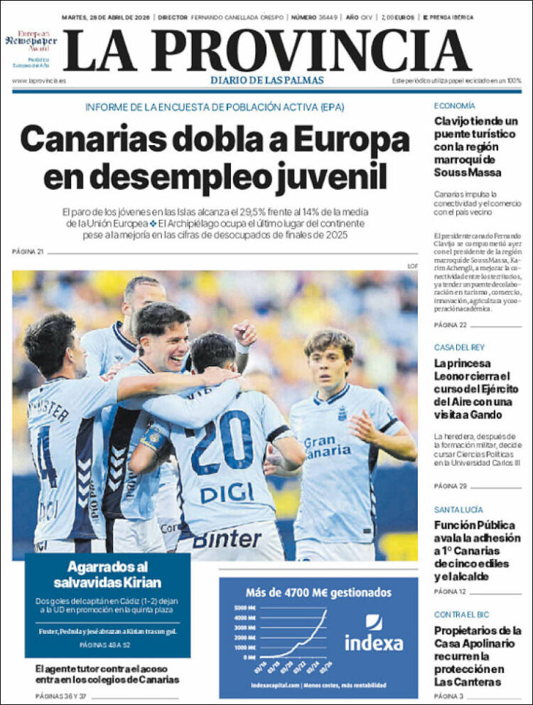 Portada de La Provincia (Espa&ntilde;a)