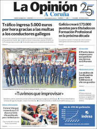 Portada de La Opinión de A Coruña (Espa&ntilde;a)