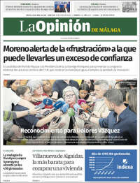 Portada de La Opinión de Málaga (Espa&ntilde;a)