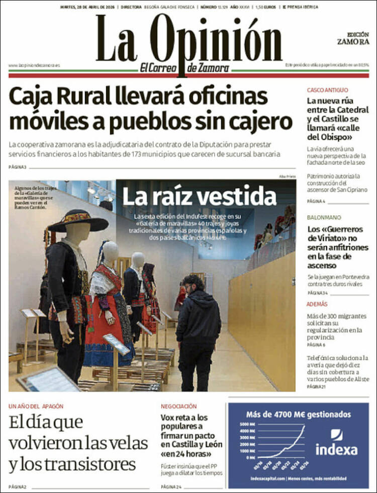 Portada de La Opinión - El Correo de Zamora (Espa&ntilde;a)
