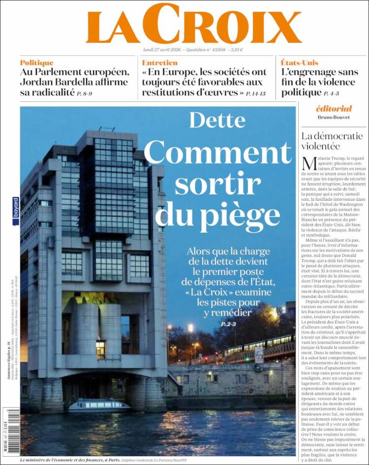 Portada de La Croix (Francia)