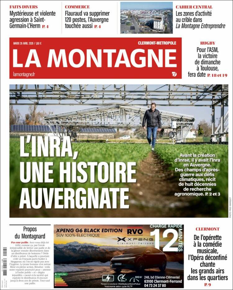 Portada de La Montagne (Francia)