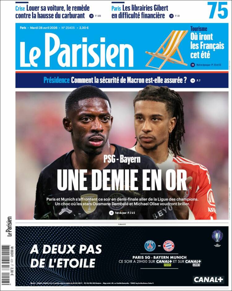 Portada de Le Parisien (Francia)